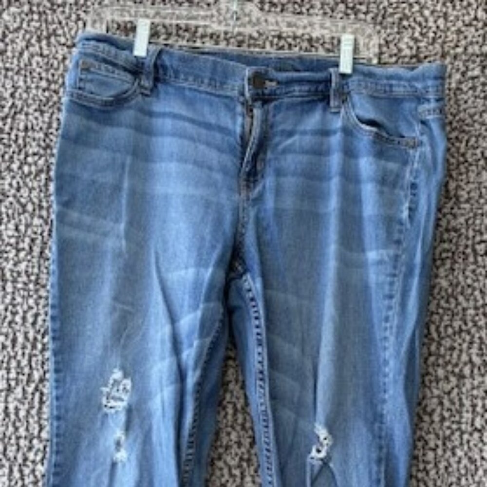 ANA Distressed Acid Wash Skinny Boyfriend Jeans